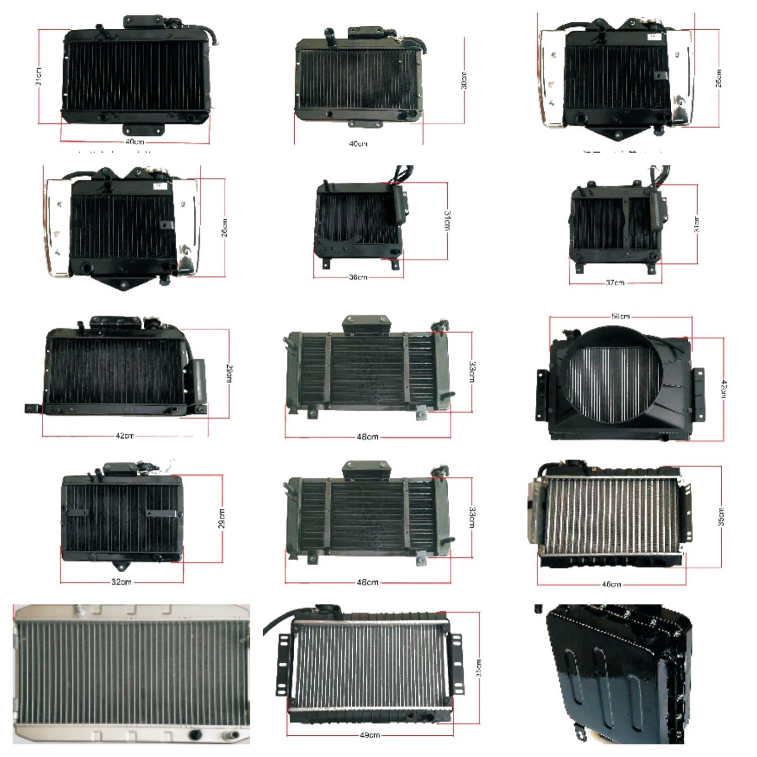 Motorcycle Tricycle Parts Radiator Cooling Water Tank